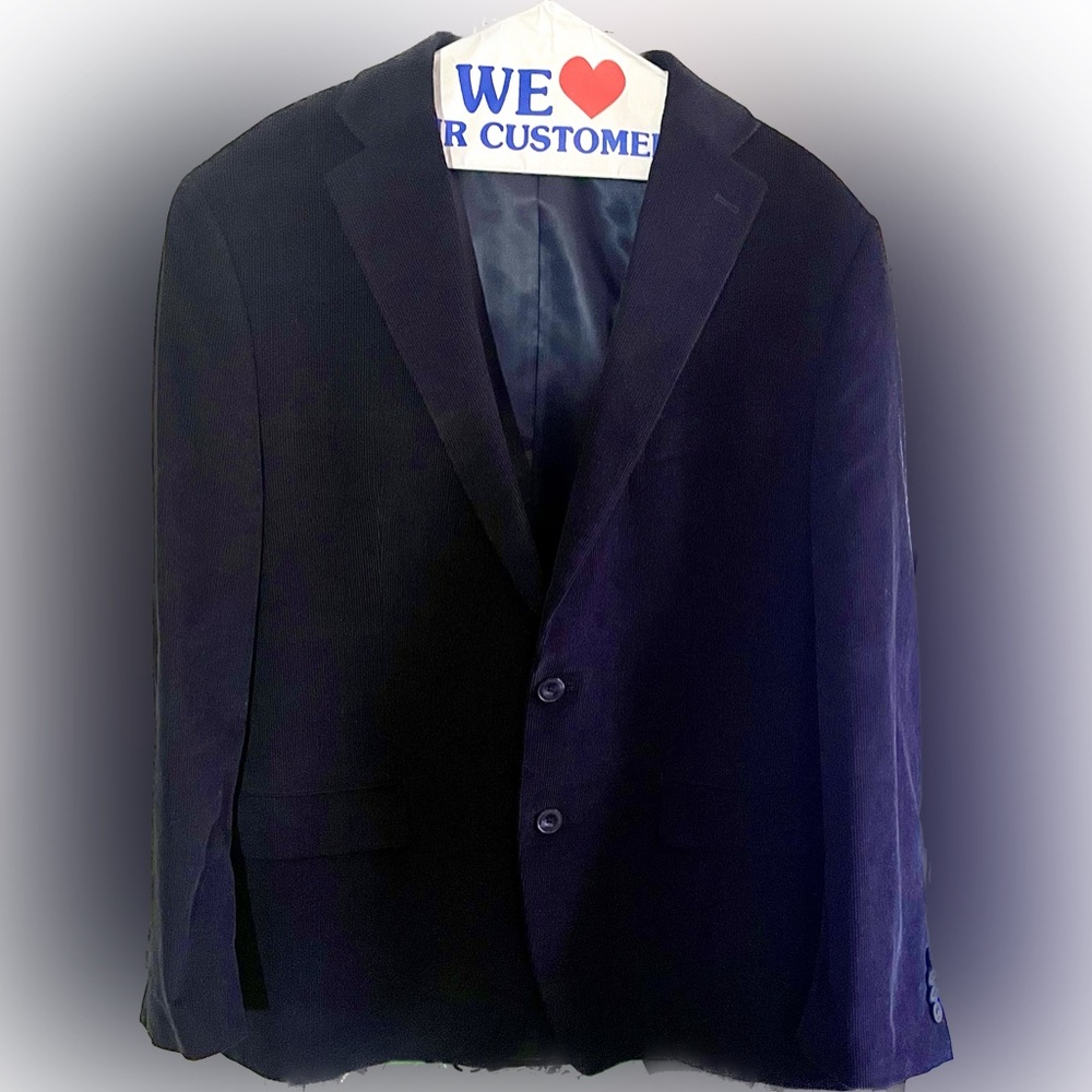 Michael Kors Dk Blue Corduroy 44R Suit Jacket (Lightly Used)